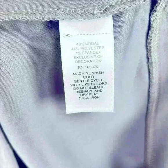 Cable & Gauge Top Gray Women’s Size M Knit Long Sleeve Cowl Neck - Picture 4 of 7